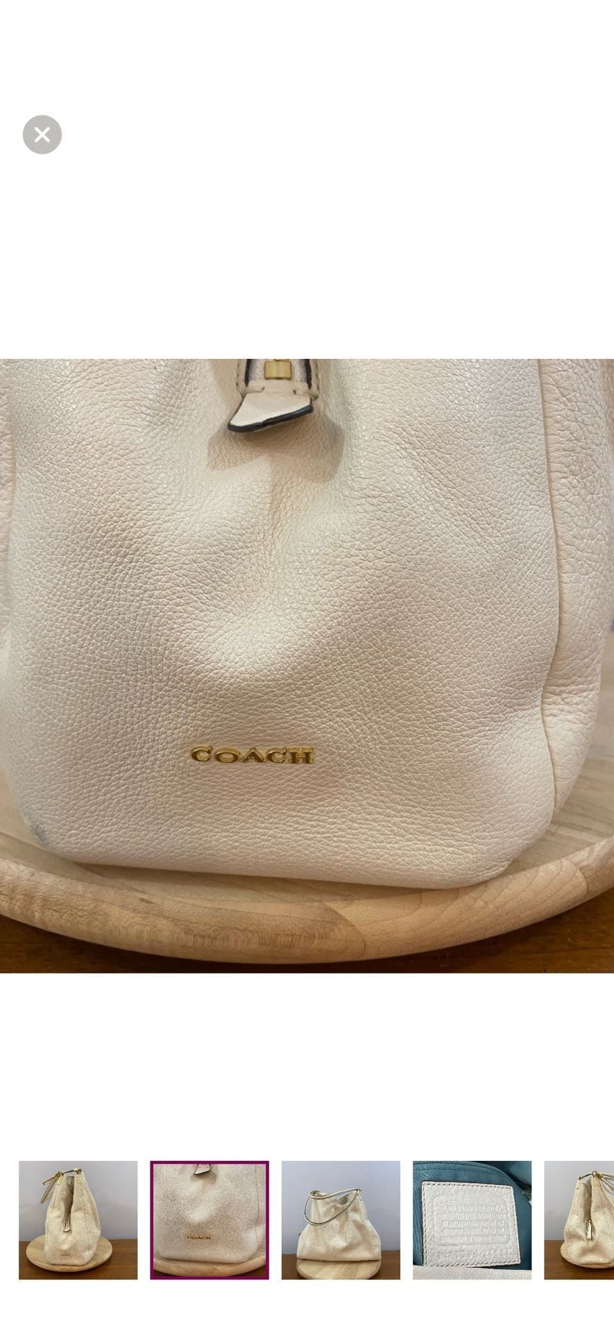 Coach Madison Phoebe Shoulder Bag in Ivory Pebbled Leather 3