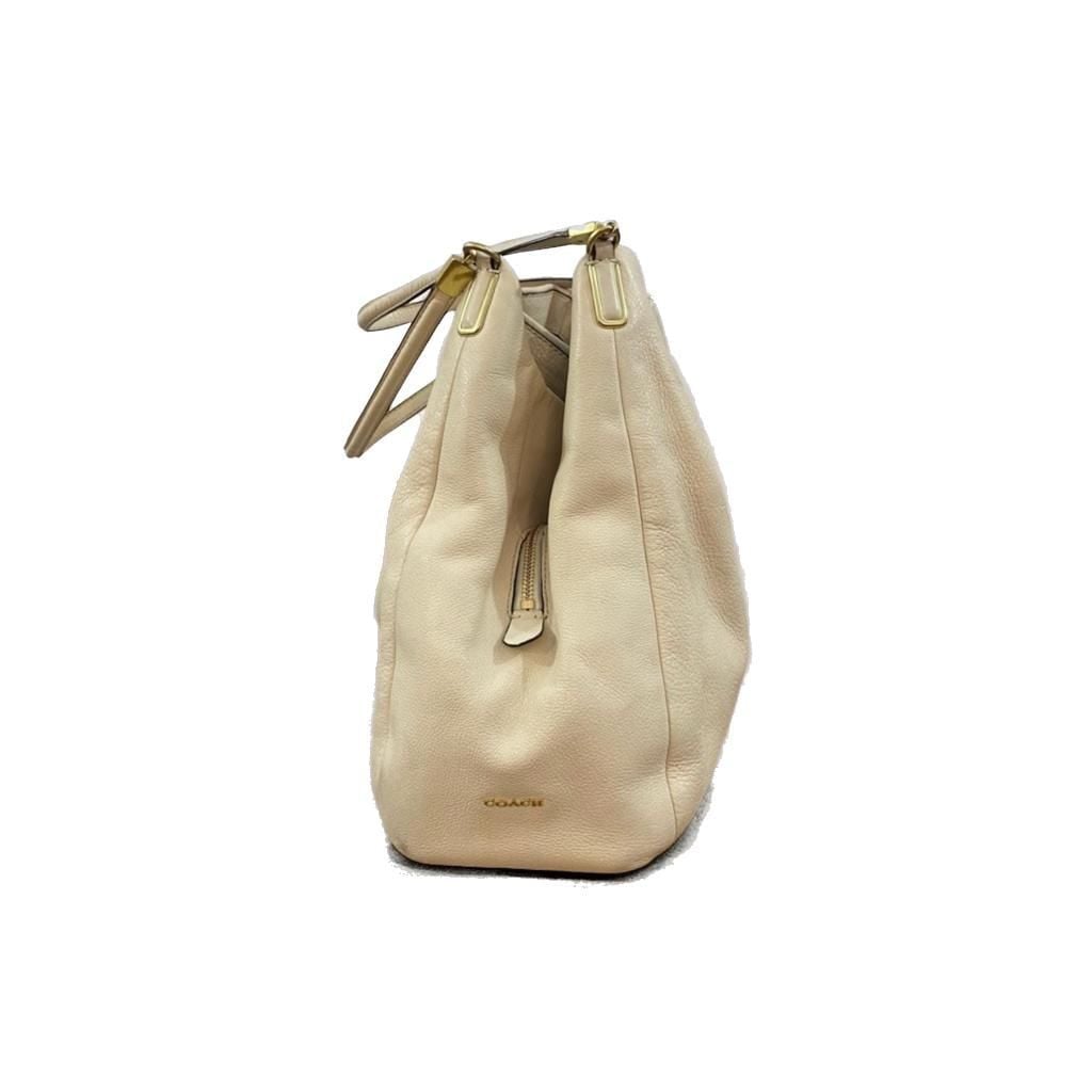 Coach Madison Phoebe Shoulder Bag in Ivory Pebbled Leather 4