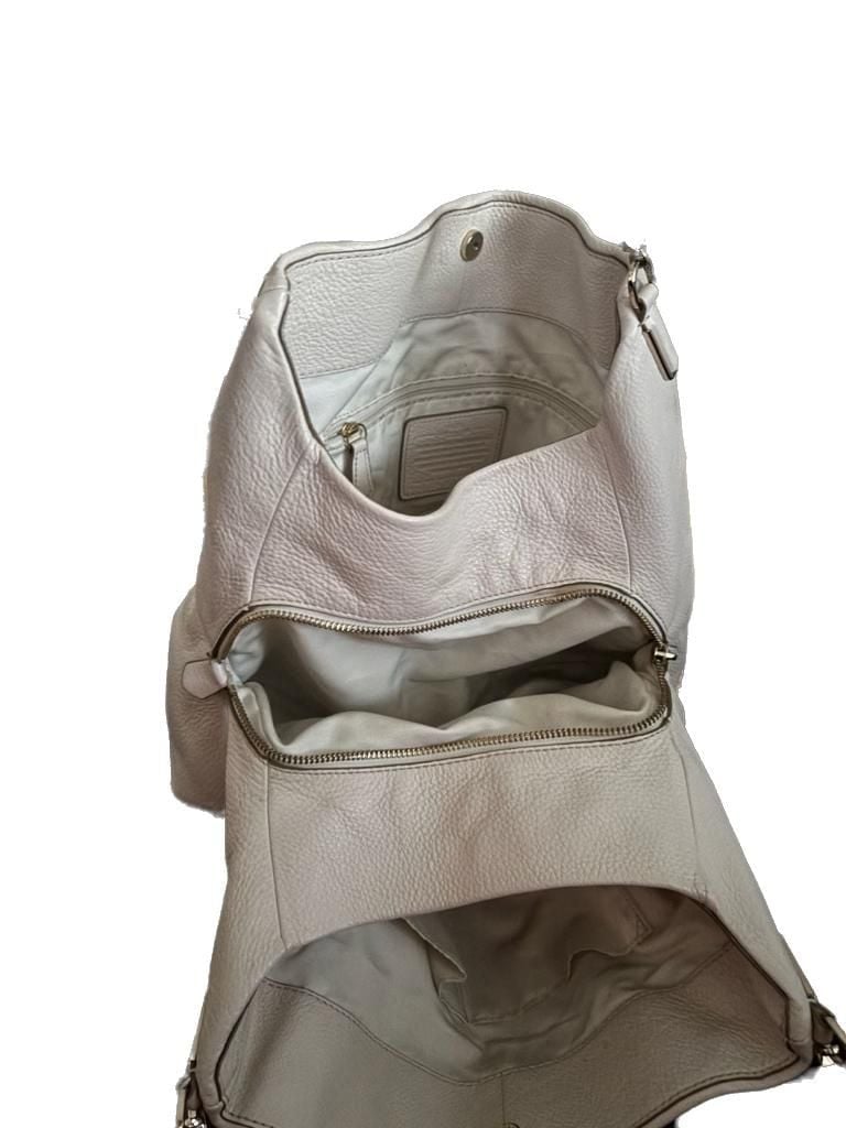 Coach Madison Phoebe Shoulder Bag in Ivory Pebbled Leather 7