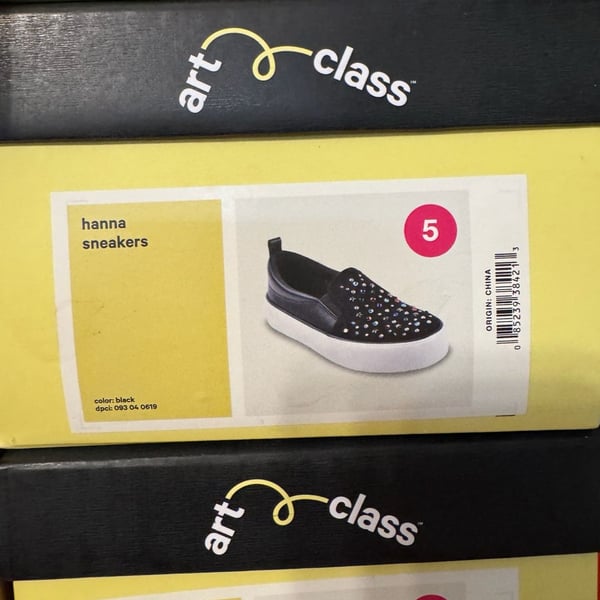 Art Class Girls' Hanna Rhinestone Slip-On Sneakers - Black