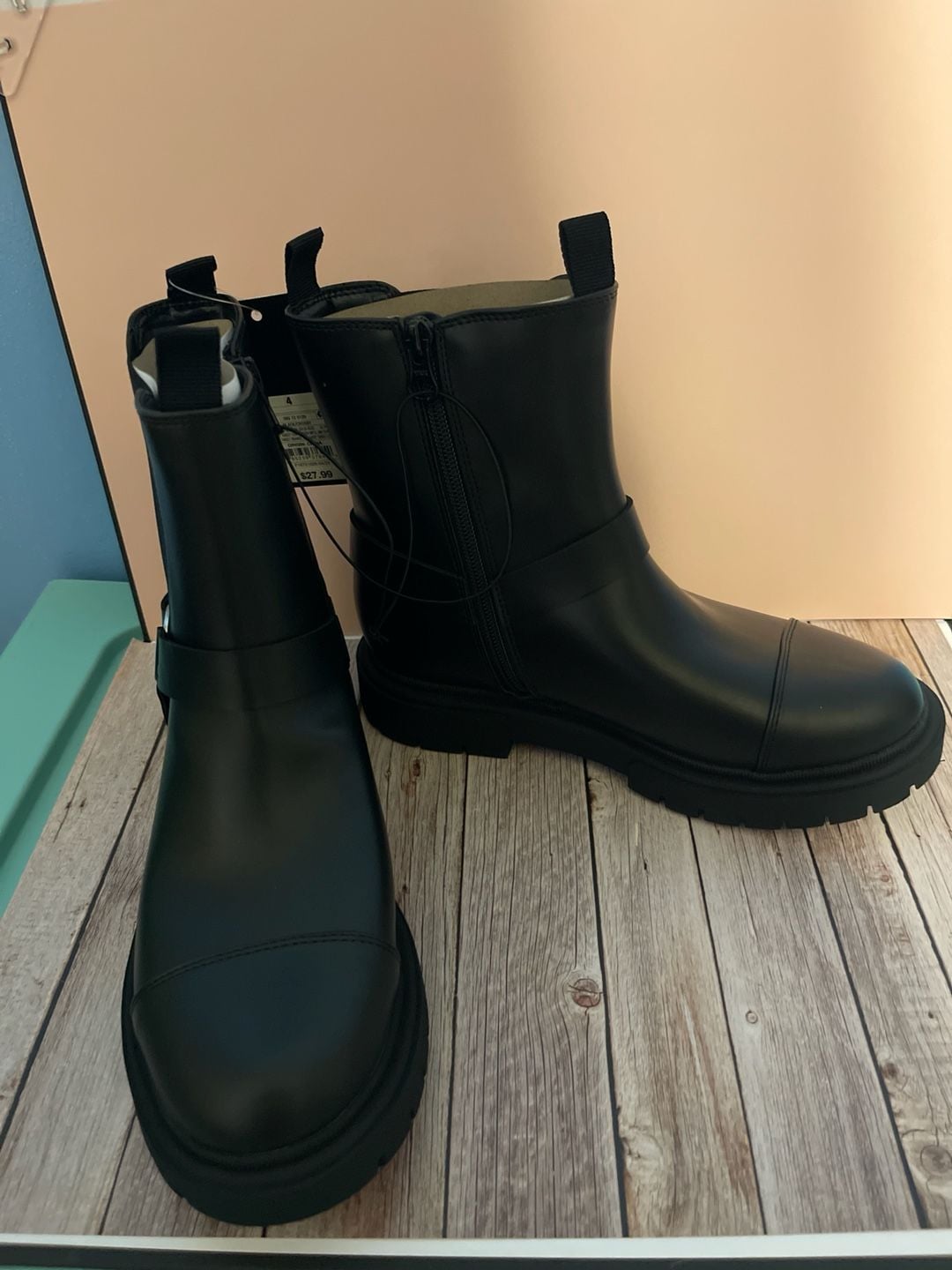 Art Class Kids Crosby Harness Moto Boots - Black 7