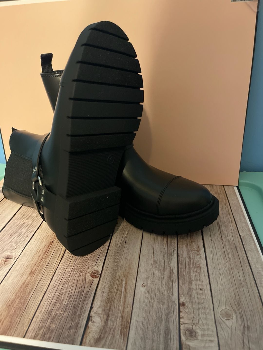 Art Class Kids Crosby Harness Moto Boots - Black 9
