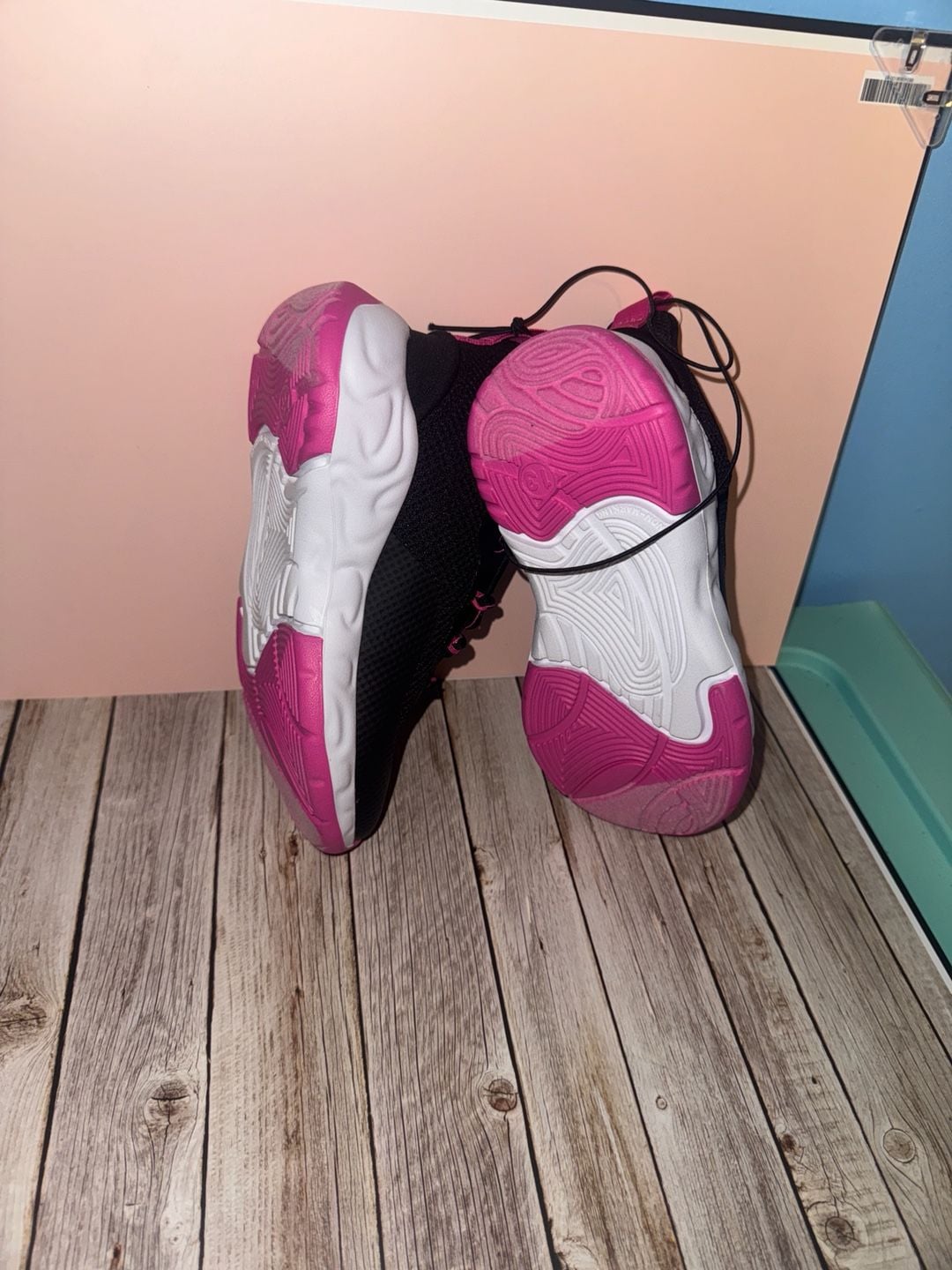 All in Motion Kids' Camren Performance Sneakers Black/Pink Size 13 5