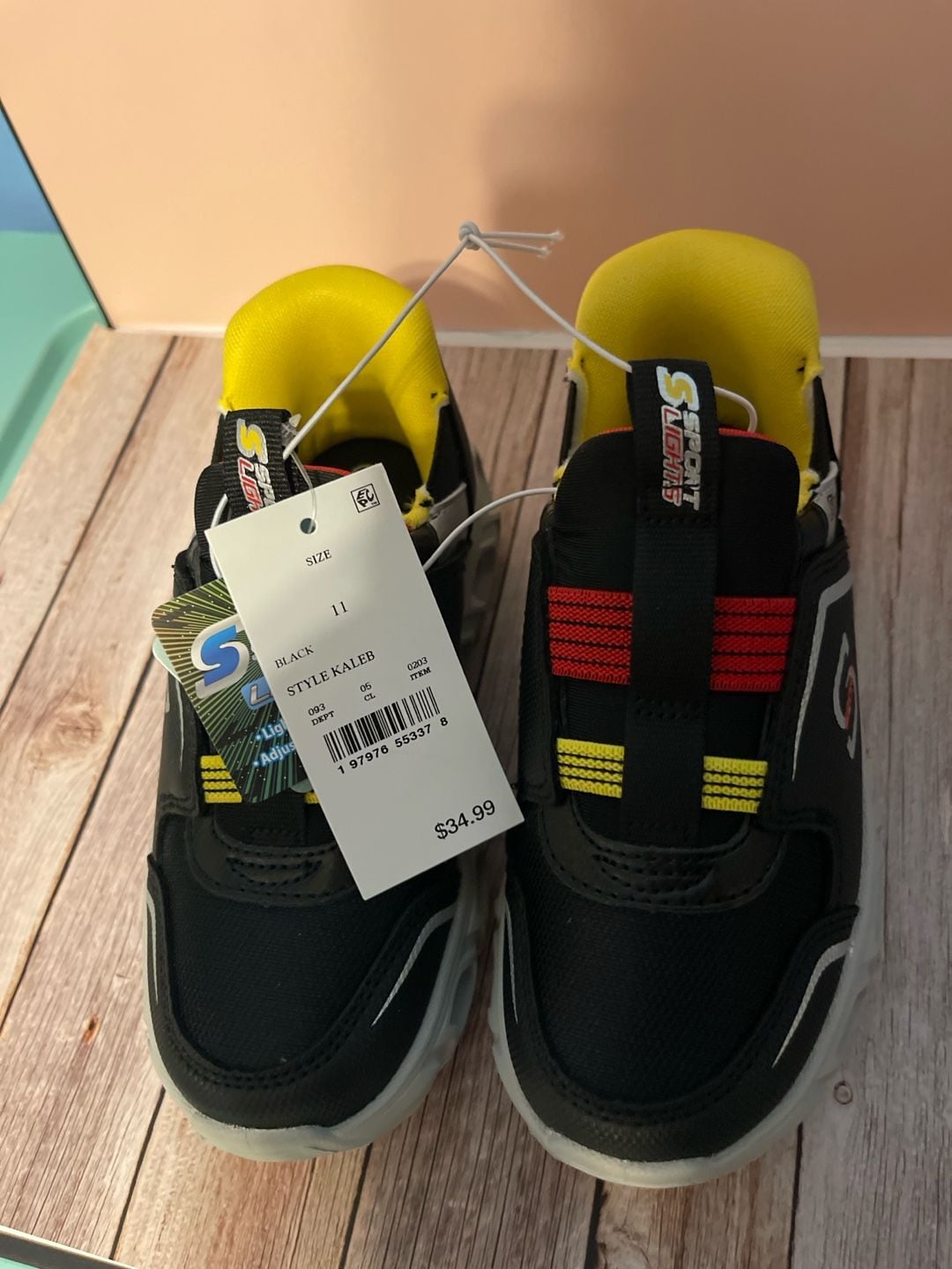 S Sport by Skechers Kids' Kaleb Light-Up Hands Free Step-In Sneakers 8