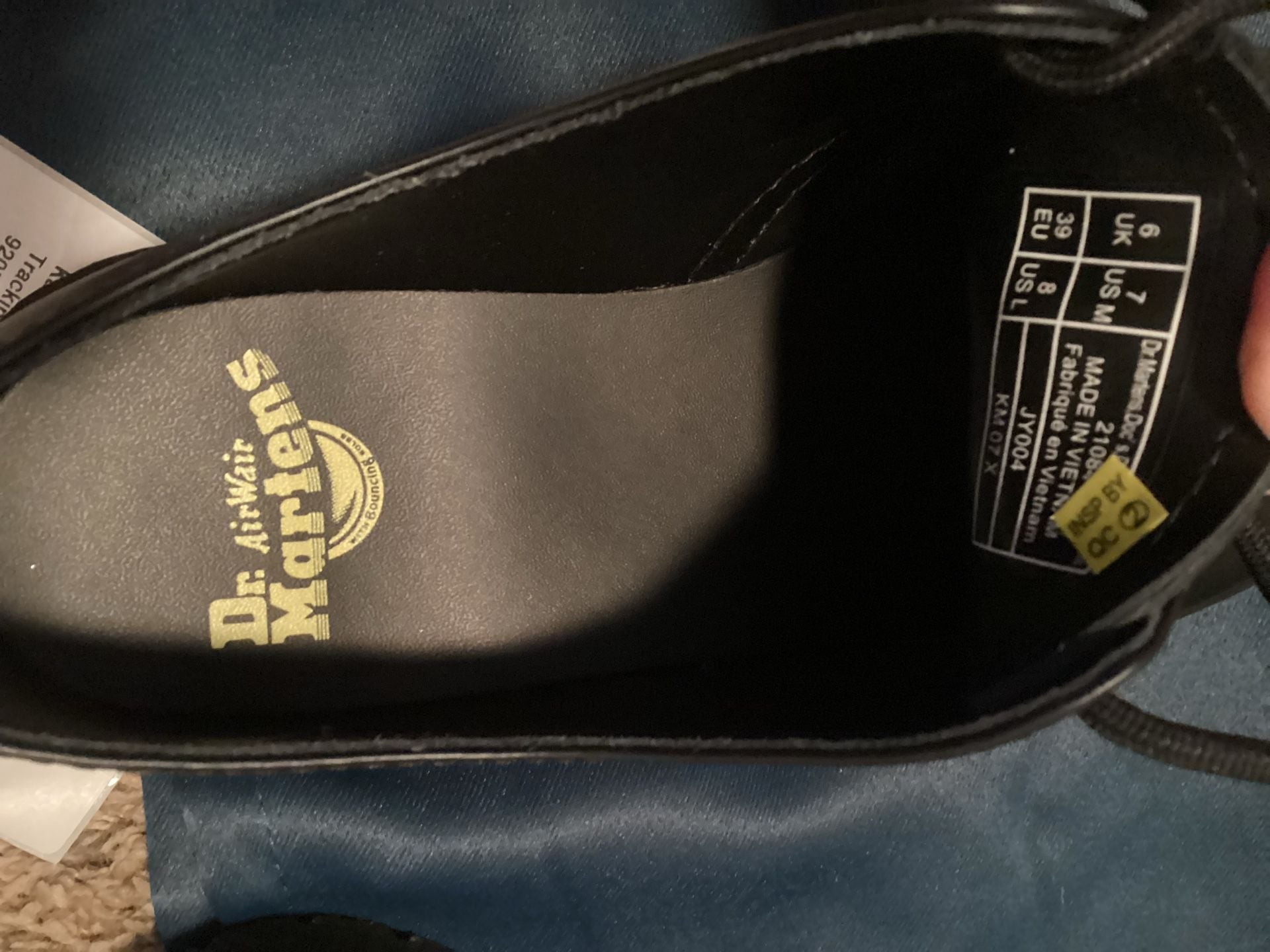Dr. Martens 1461 Bex Smooth Leather Platform Shoes Black Size US Women's 8 / Men's 7 4