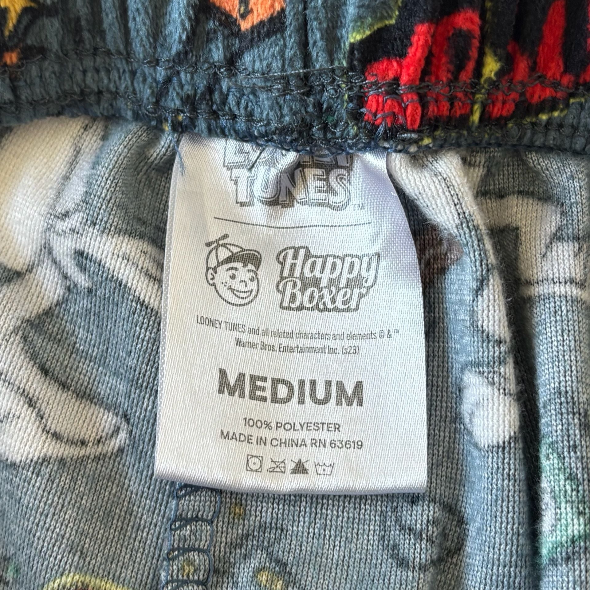 Happy Boxer Looney Tunes Bugs Bunny Whats Up Doc? Microfleece Pajama Pants Med 4