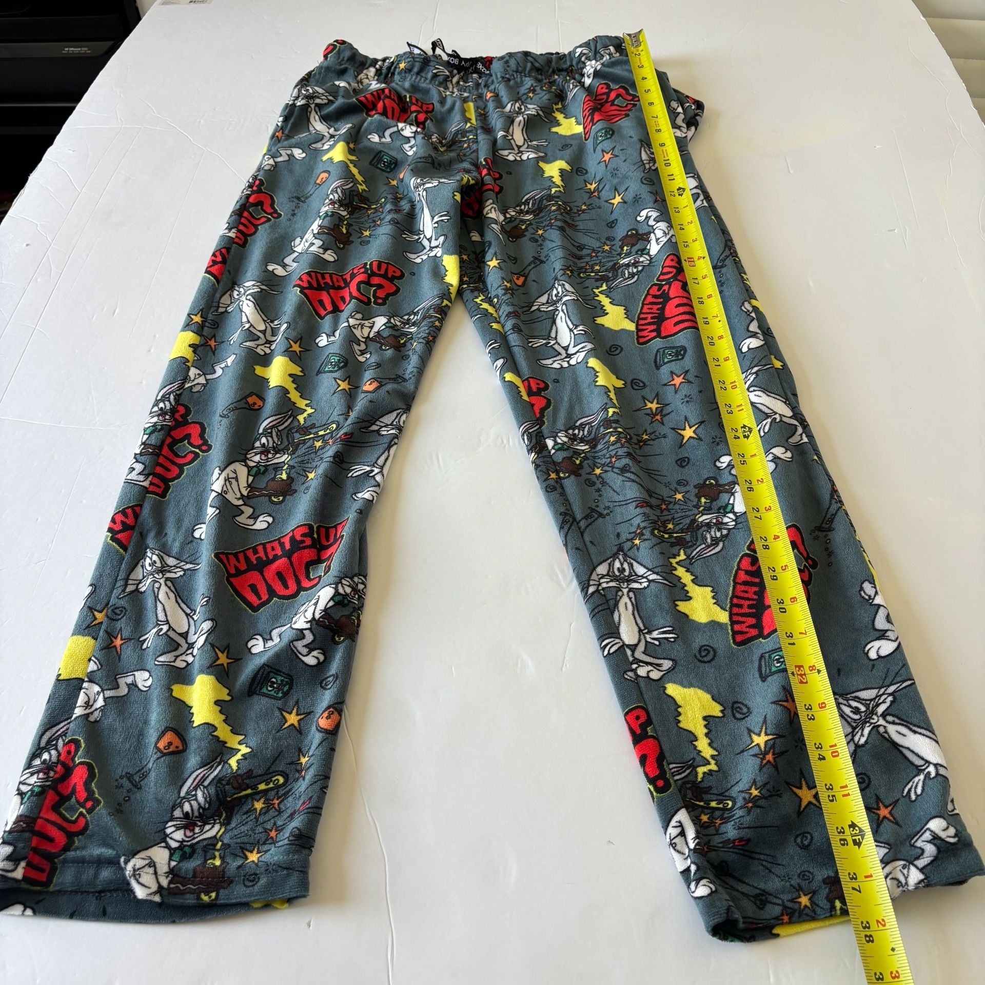 Happy Boxer Looney Tunes Bugs Bunny Whats Up Doc? Microfleece Pajama Pants Med 6