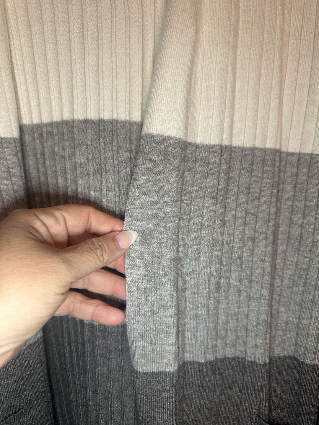 Madison + Hudson Color Block Ribbed Open Front Longline Cardigan Duster 5