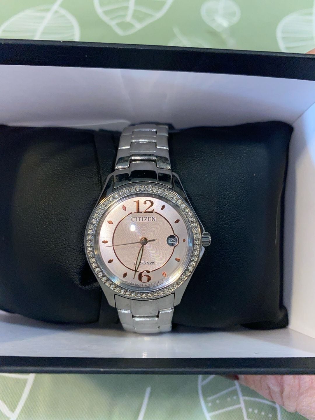 Citizen Silhouette Crystal Ladies Eco-Drive FE1140-86X Pink Watch 2