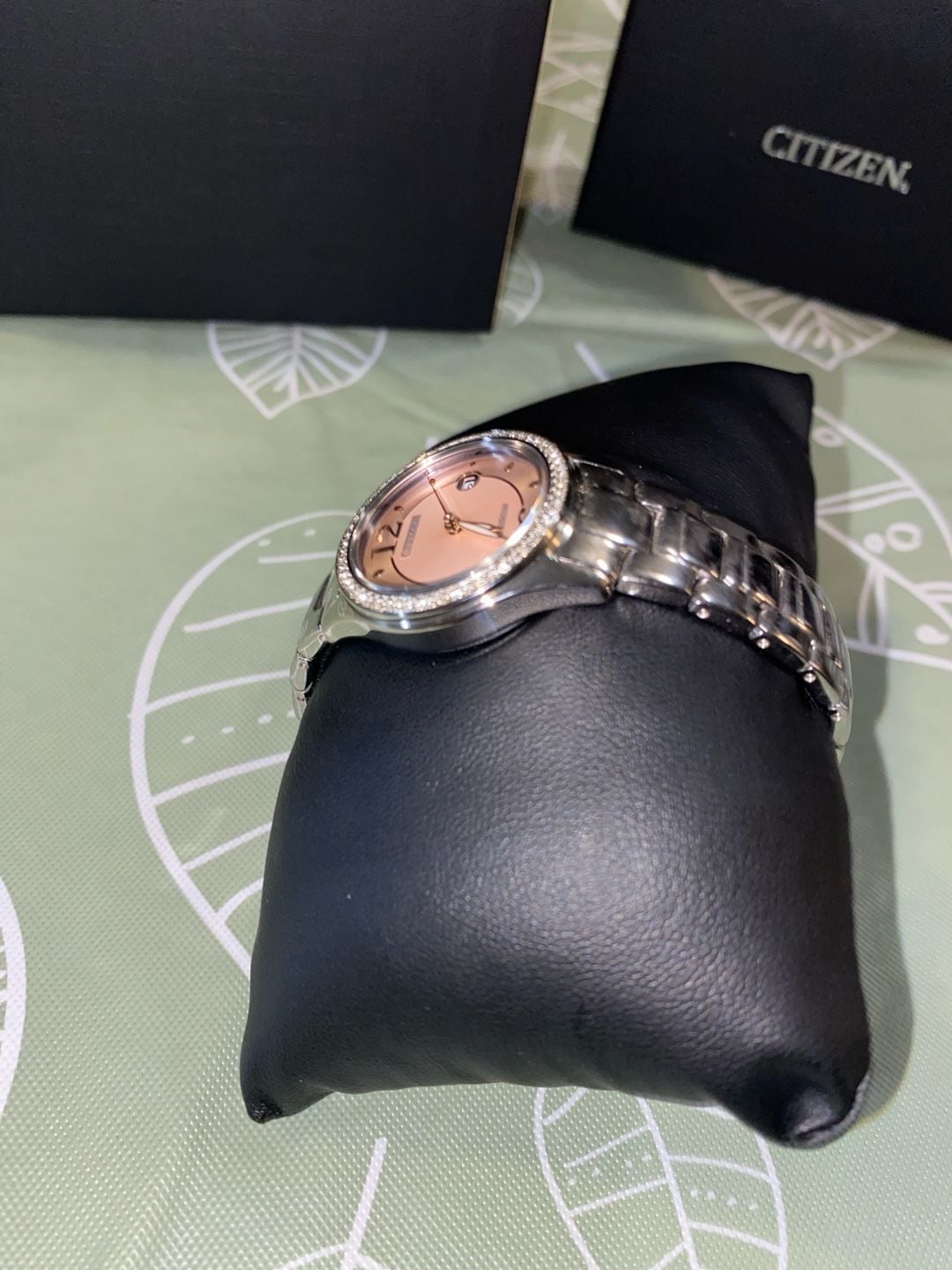 Citizen Silhouette Crystal Ladies Eco-Drive FE1140-86X Pink Watch 5