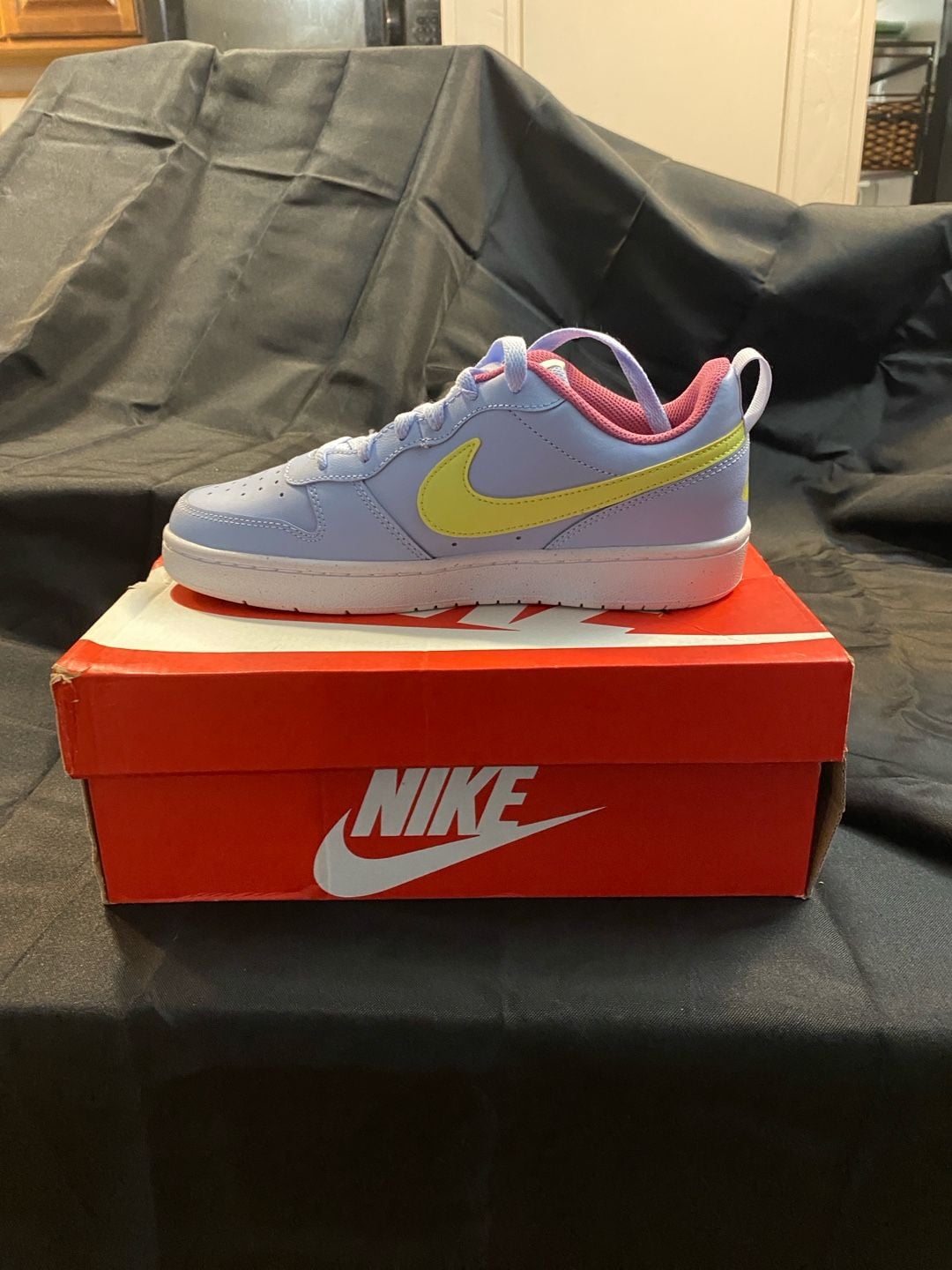 Nike Court Borough Low 2 (GS) Cobalt Bliss / Lt Lemon Twist - BQ5448 405 2