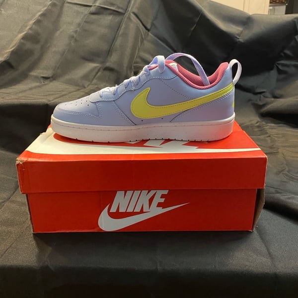 Nike Court Borough Low 2 (GS) Cobalt Bliss / Lt Lemon Twist - BQ5448 405
