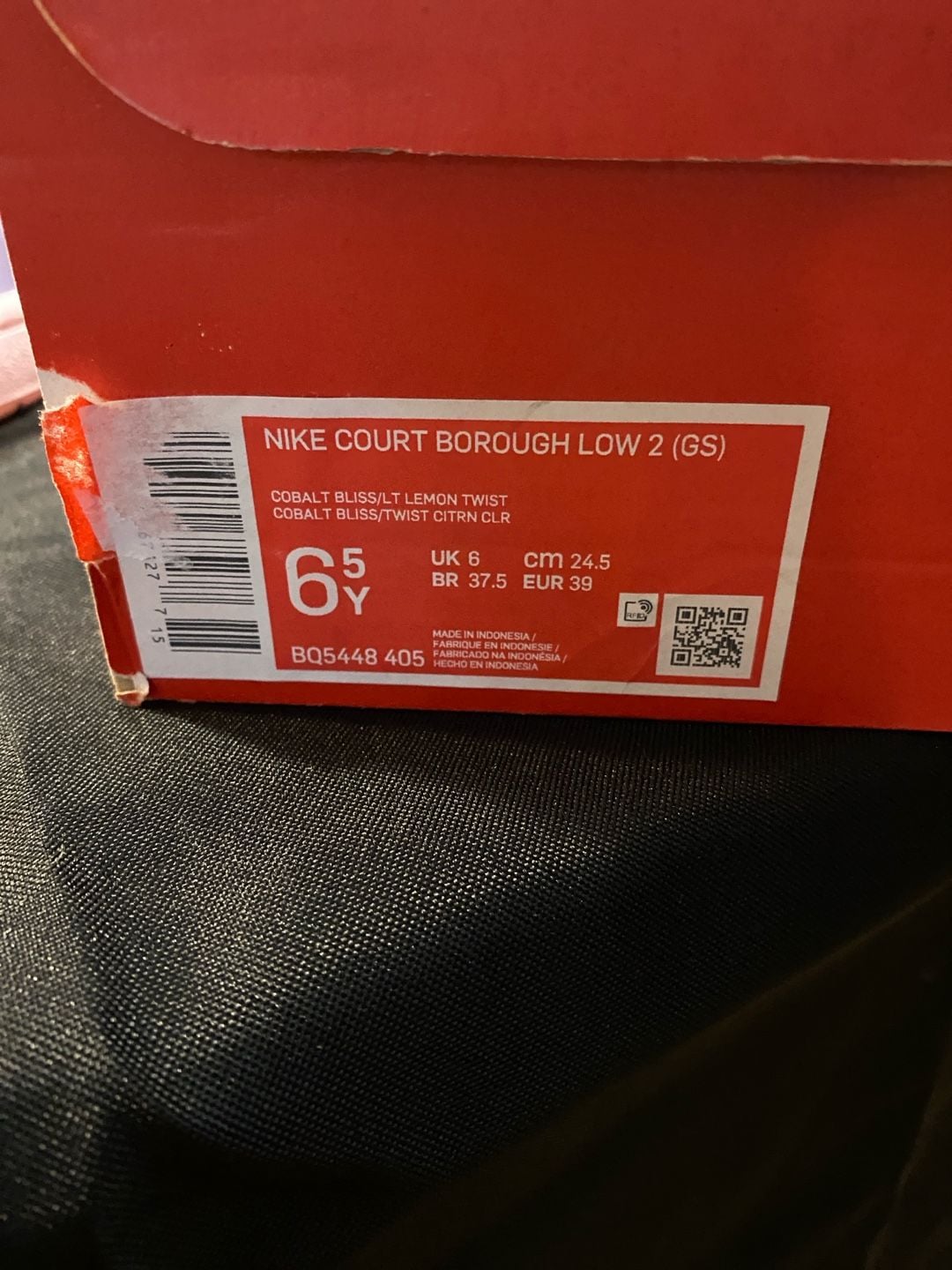 Nike Court Borough Low 2 (GS) Cobalt Bliss / Lt Lemon Twist - BQ5448 405 3