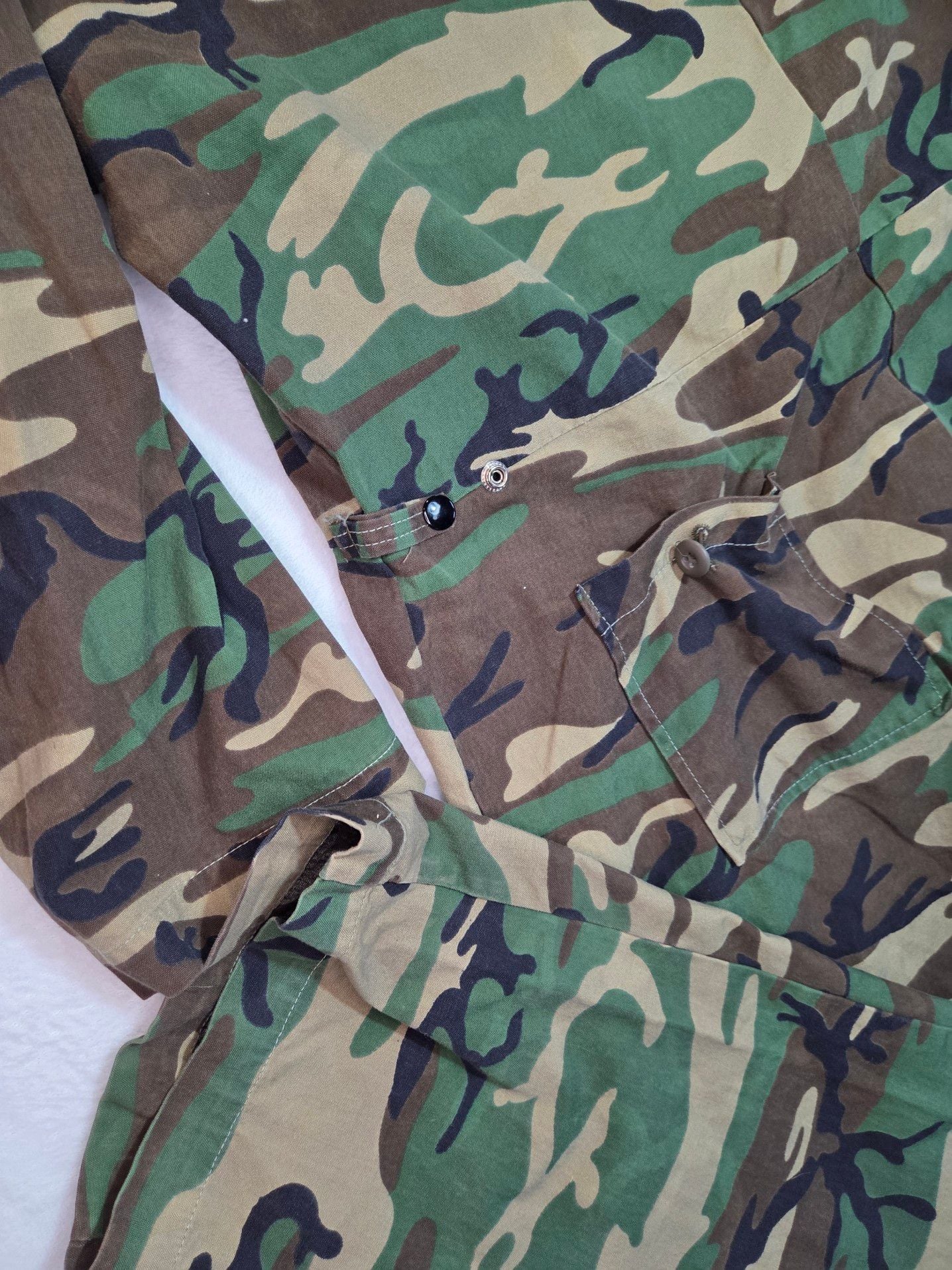 Vintage Game Winner Sportswear Woodland Camo Hunting Coveralls Jumpsuit XL 15