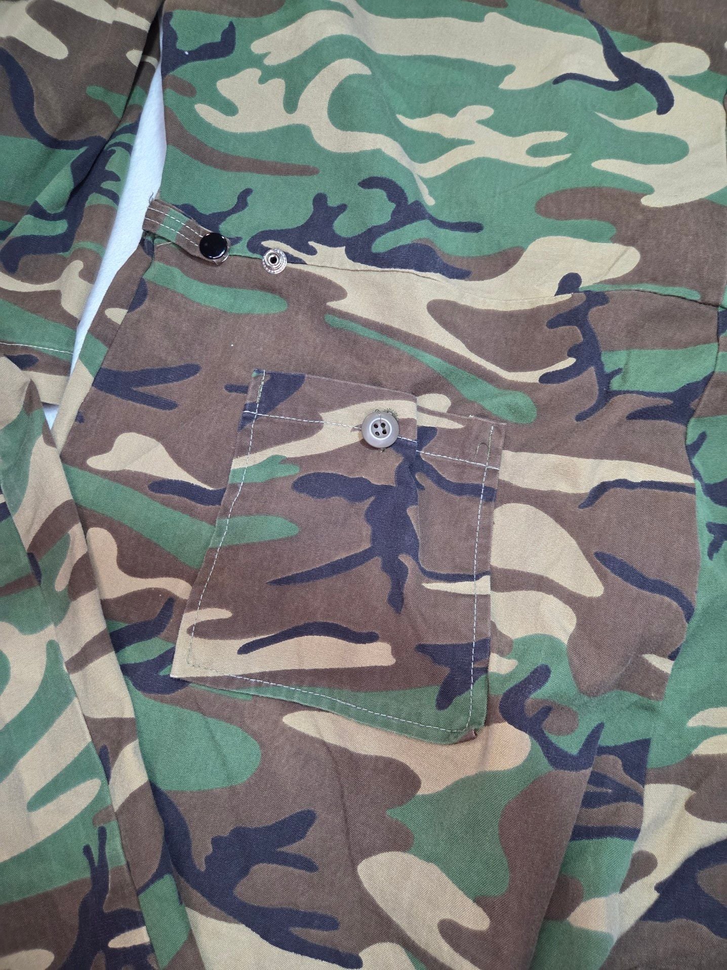 Vintage Game Winner Sportswear Woodland Camo Hunting Coveralls Jumpsuit XL 16