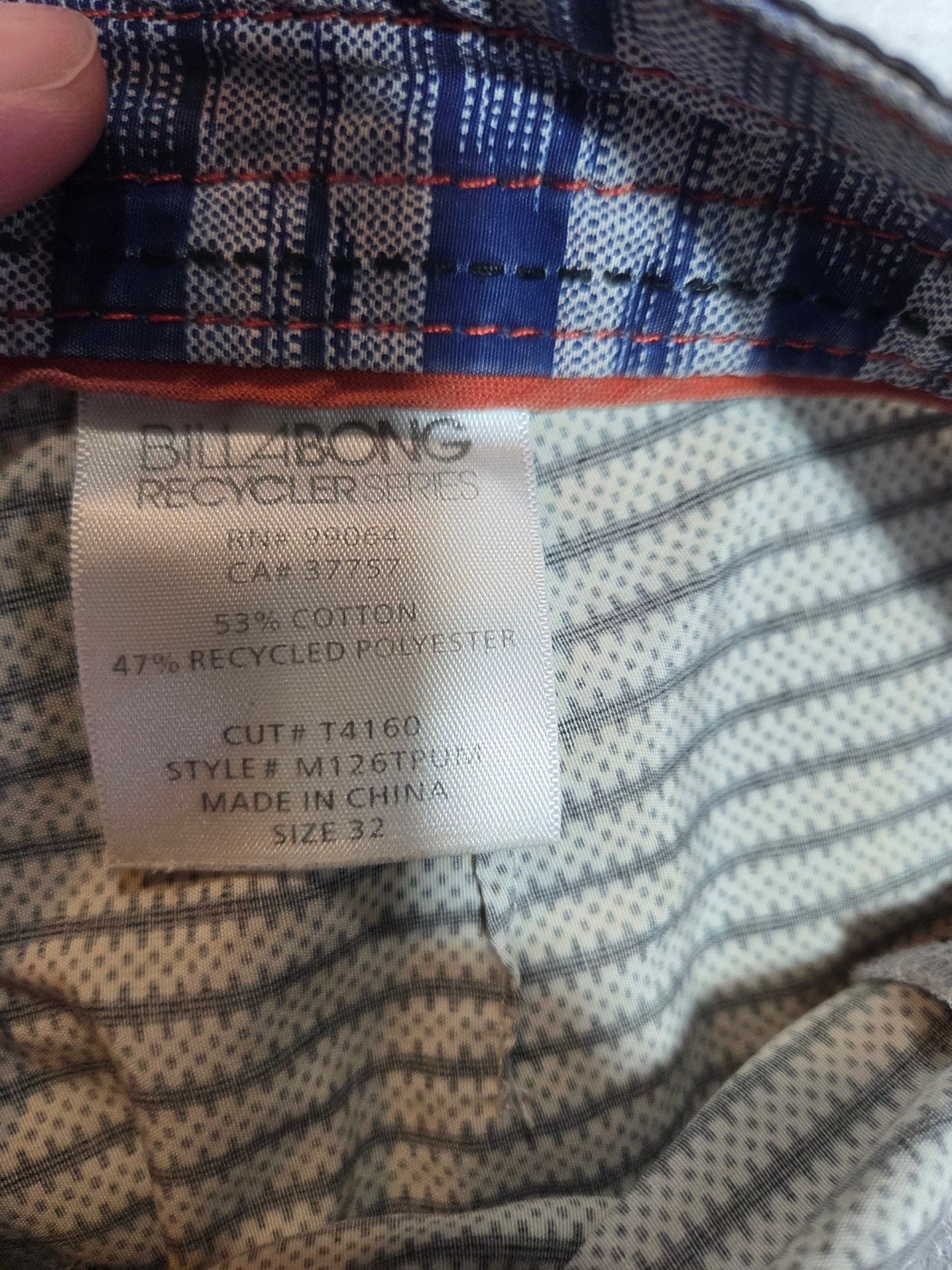 Billabong Garage Collection Recycler Series Men's Striped Board Shorts Size 32 4
