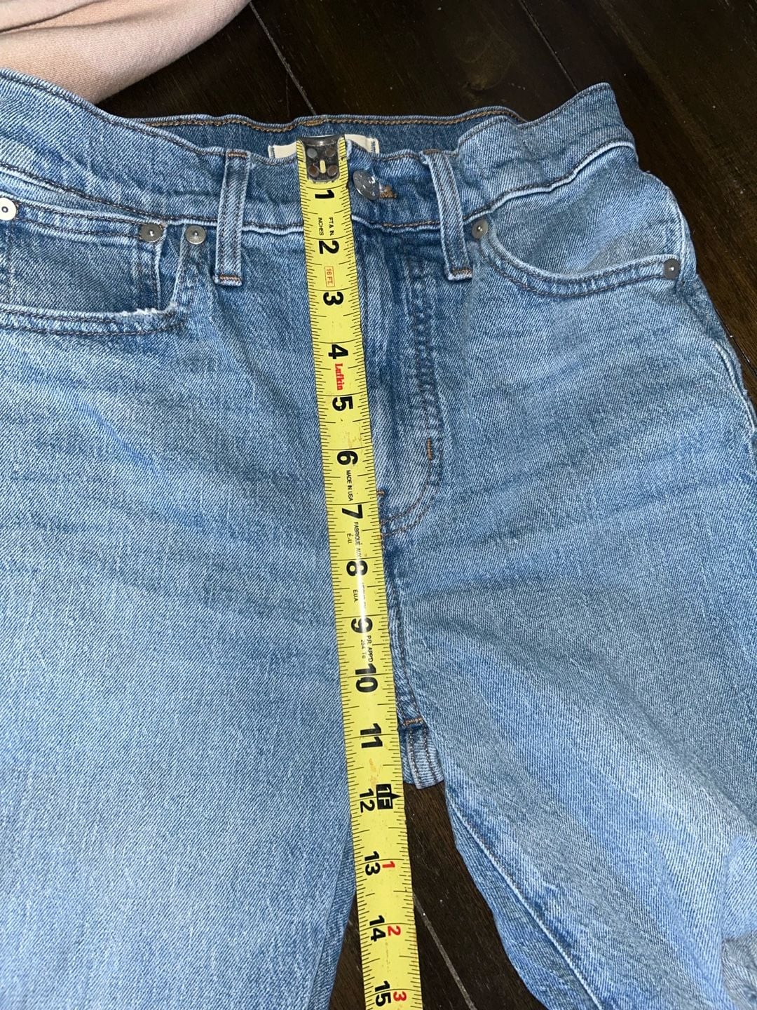Madewell The Perfect Vintage Crop Jean Size 26 Light Wash Distressed Raw Hem 4