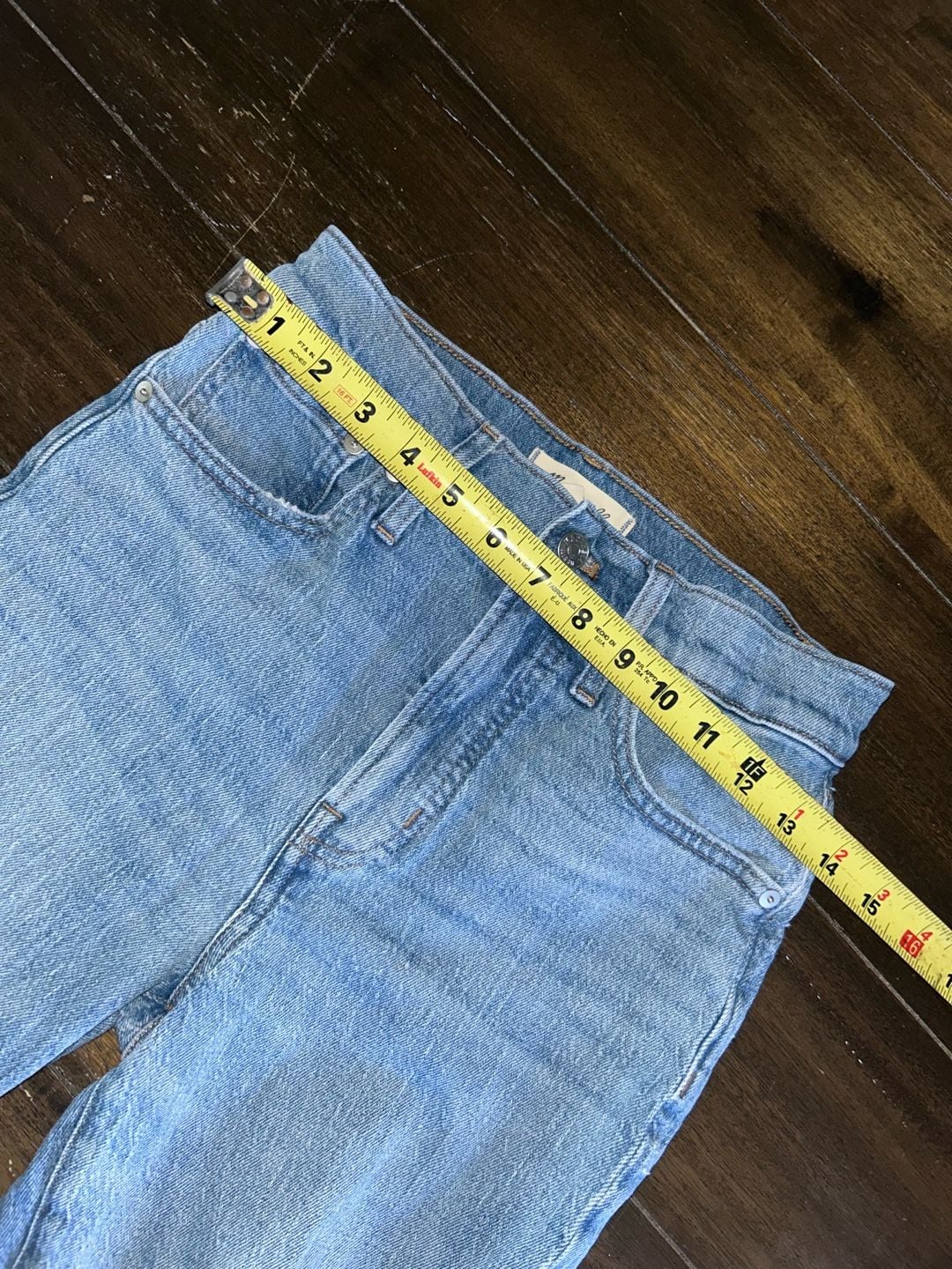 Madewell The Perfect Vintage Crop Jean Size 26 Light Wash Distressed Raw Hem 5