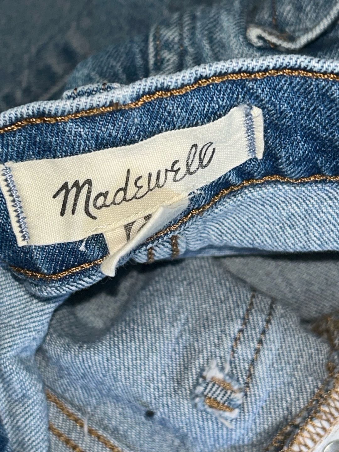 Madewell The Perfect Vintage Crop Jean Size 26 Light Wash Distressed Raw Hem 7