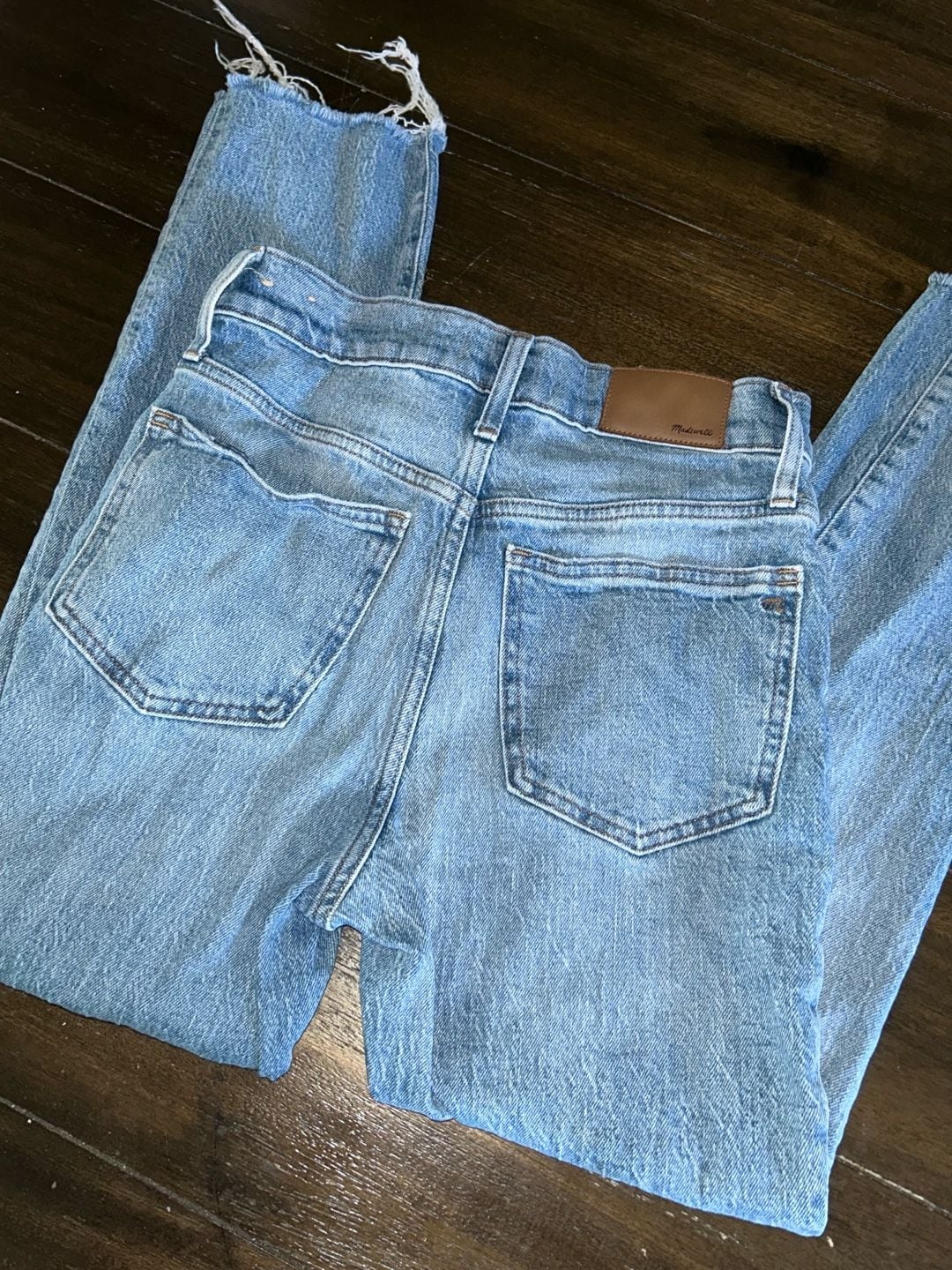 Madewell The Perfect Vintage Crop Jean Size 26 Light Wash Distressed Raw Hem 8