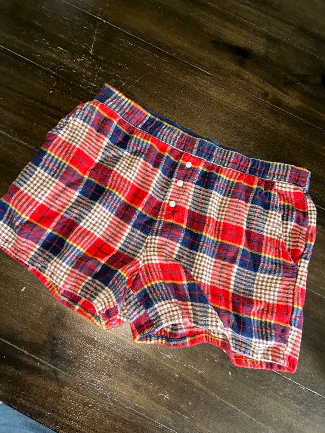 Aerie Plaid Flannel Pajama Set Button Down Top and Sleep Boxers 1