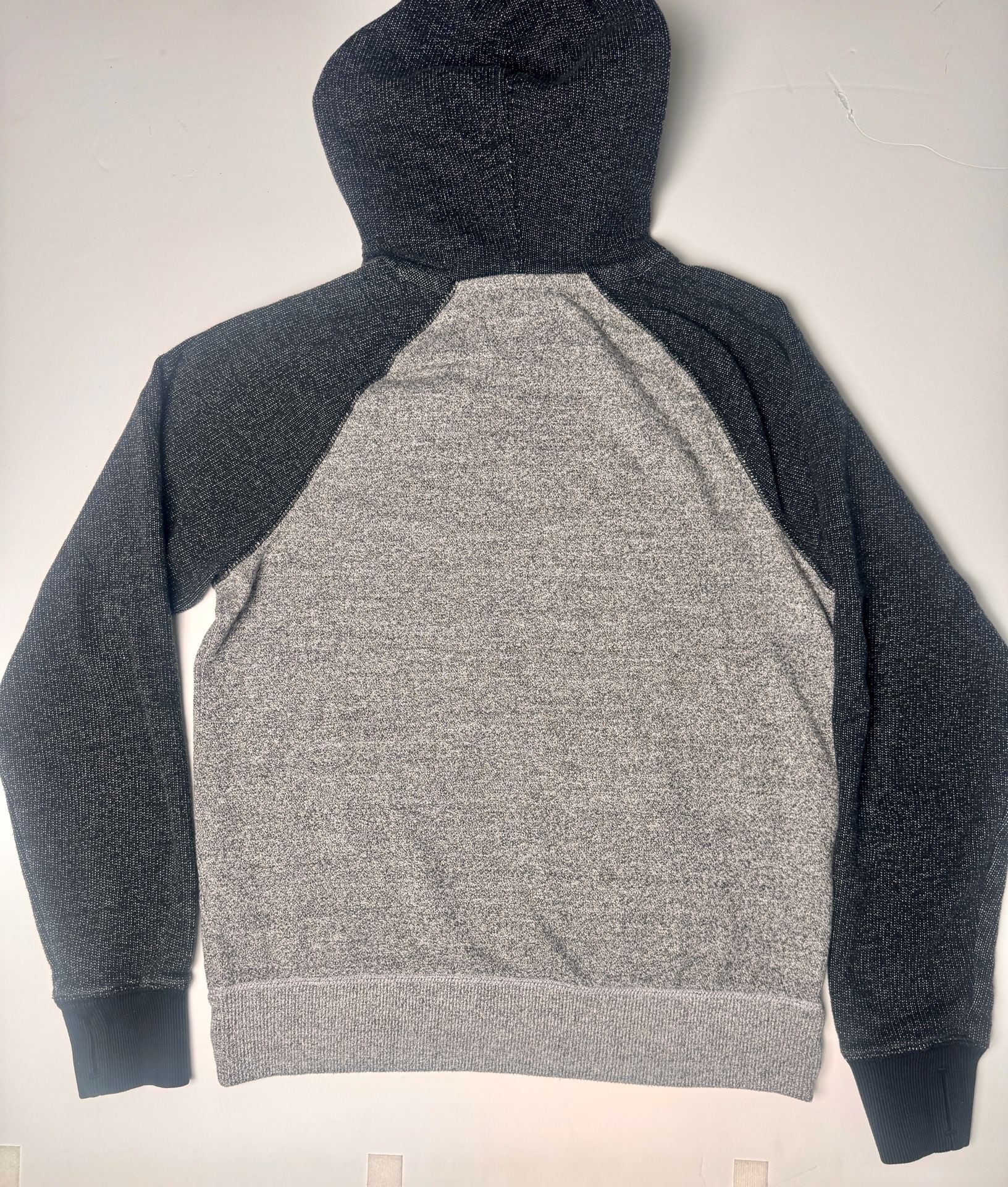 Roots Canada Salt and Pepper Contrast Kanga Hoodie with Beaver Logo 3