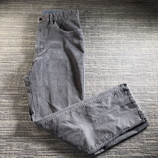 L.L.Bean Men's Natural Fit Corduroy Pants Gray 32x30