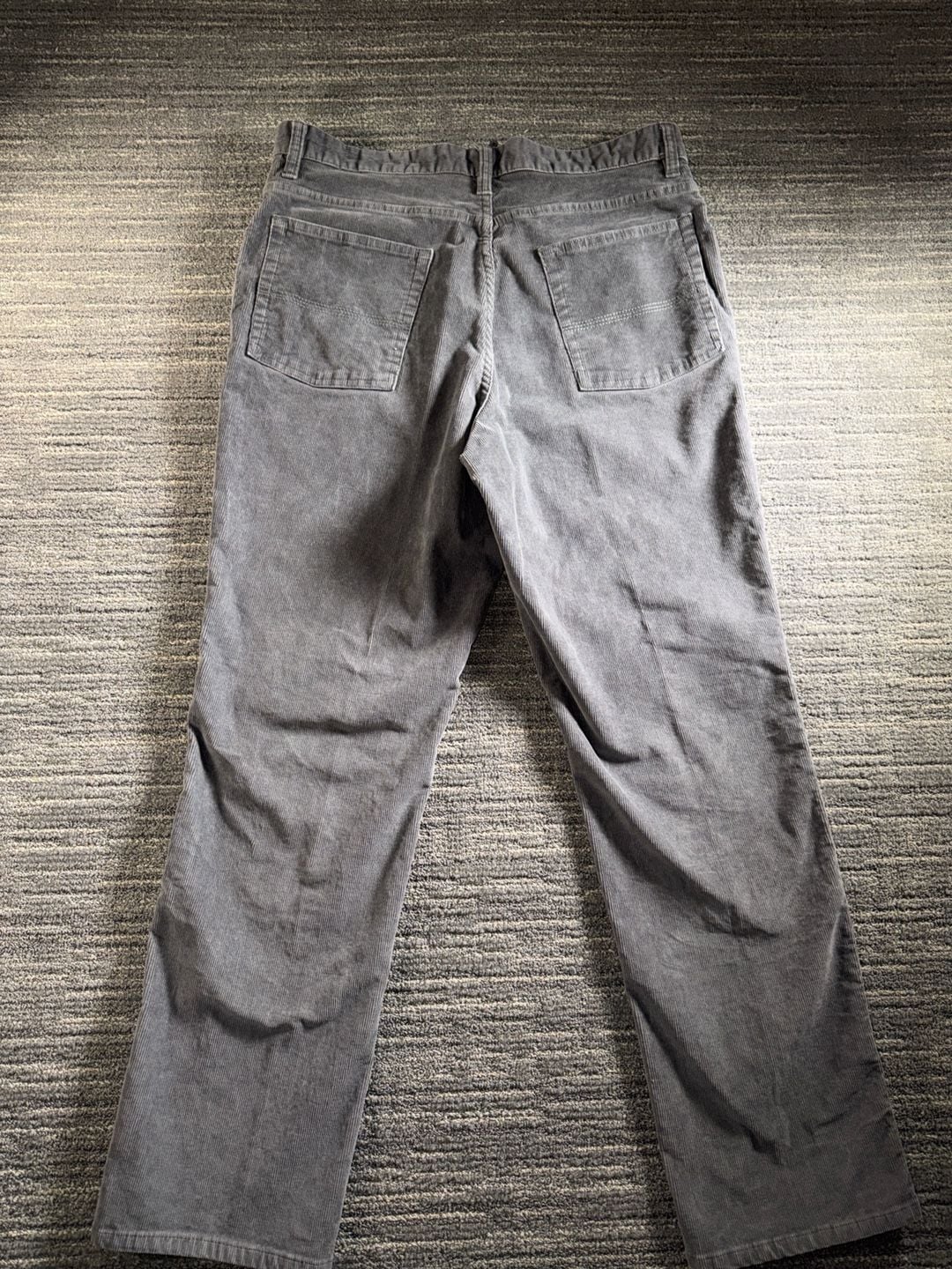 L.L.Bean Men's Natural Fit Corduroy Pants Gray 32x30 7