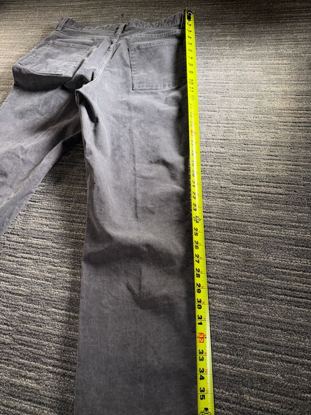 L.L.Bean Men's Natural Fit Corduroy Pants Gray 32x30 10