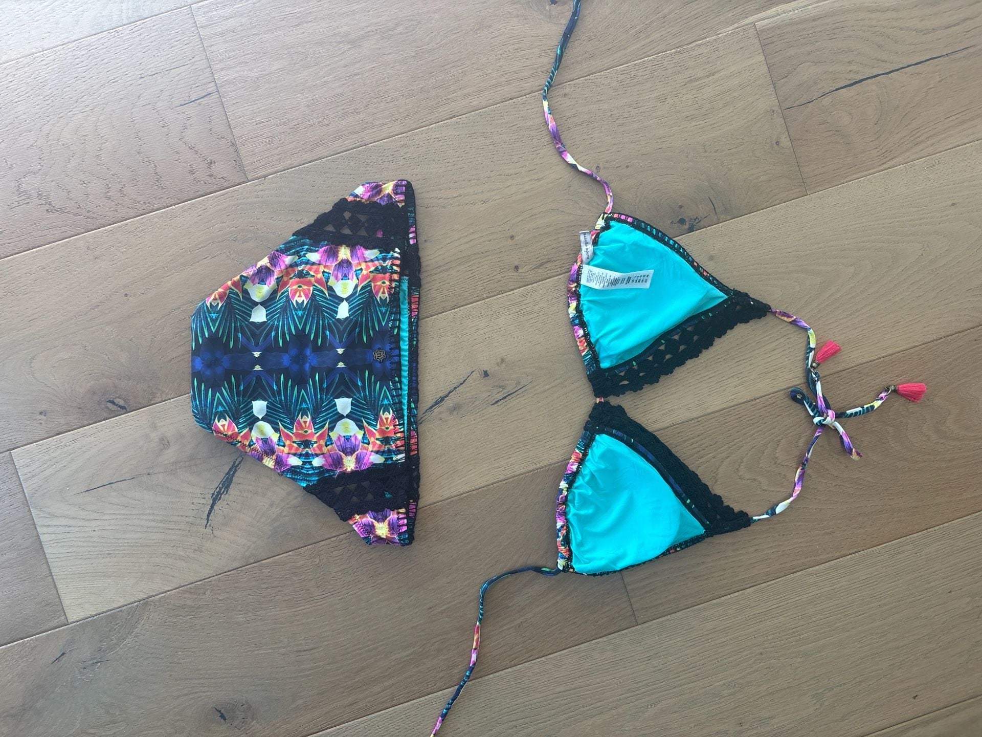 Nanette Lepore Habanera Crochet Triangle Bikini Set 5