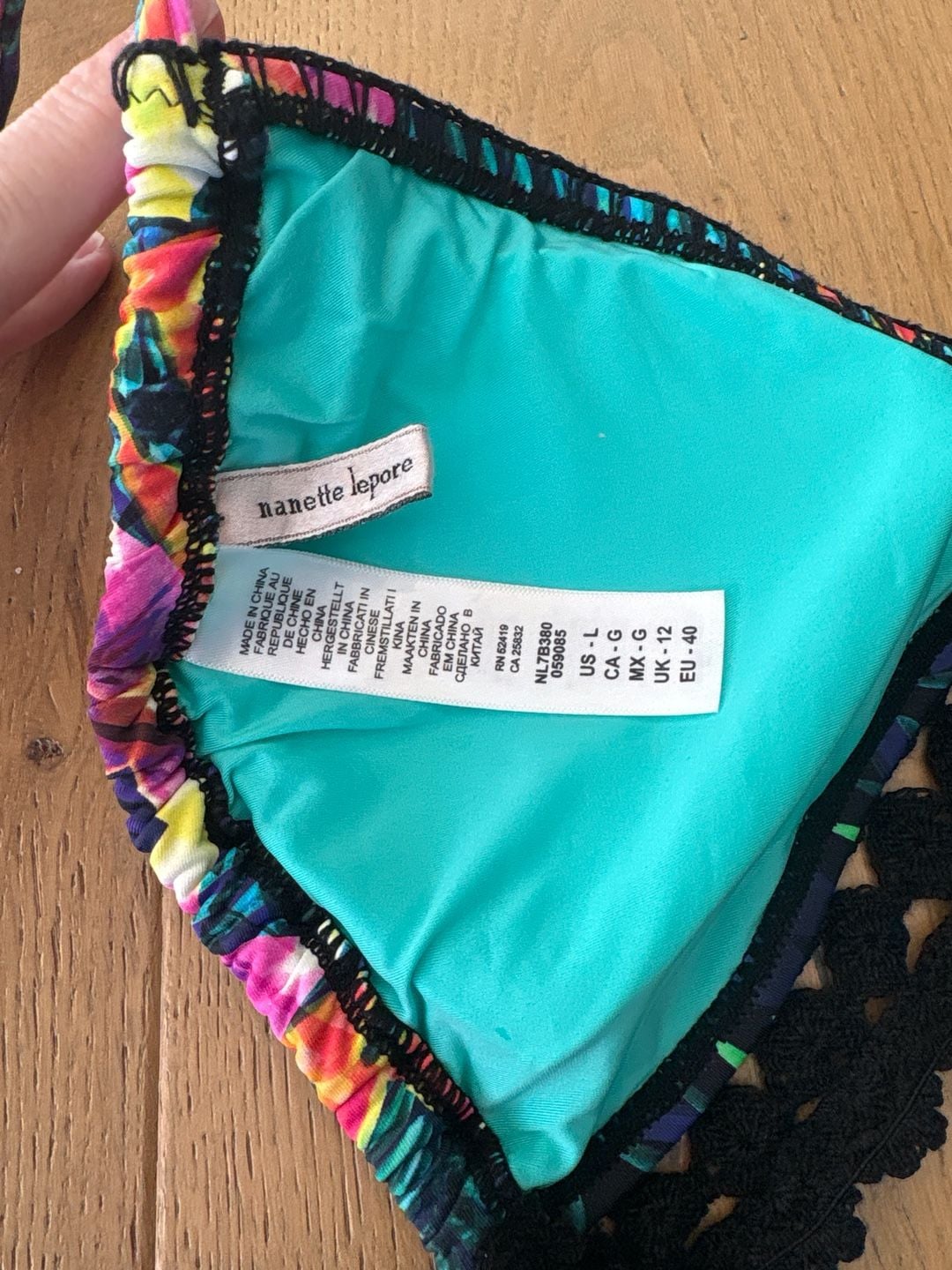 Nanette Lepore Habanera Crochet Triangle Bikini Set 6