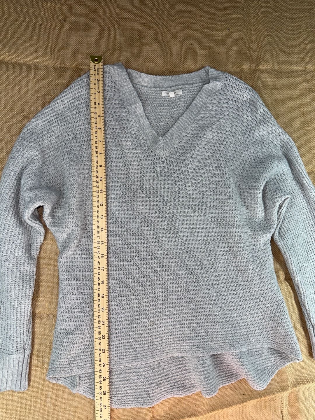 maurices Grey V-Neck Textured Knit Dolman Sleeve Sweater 4
