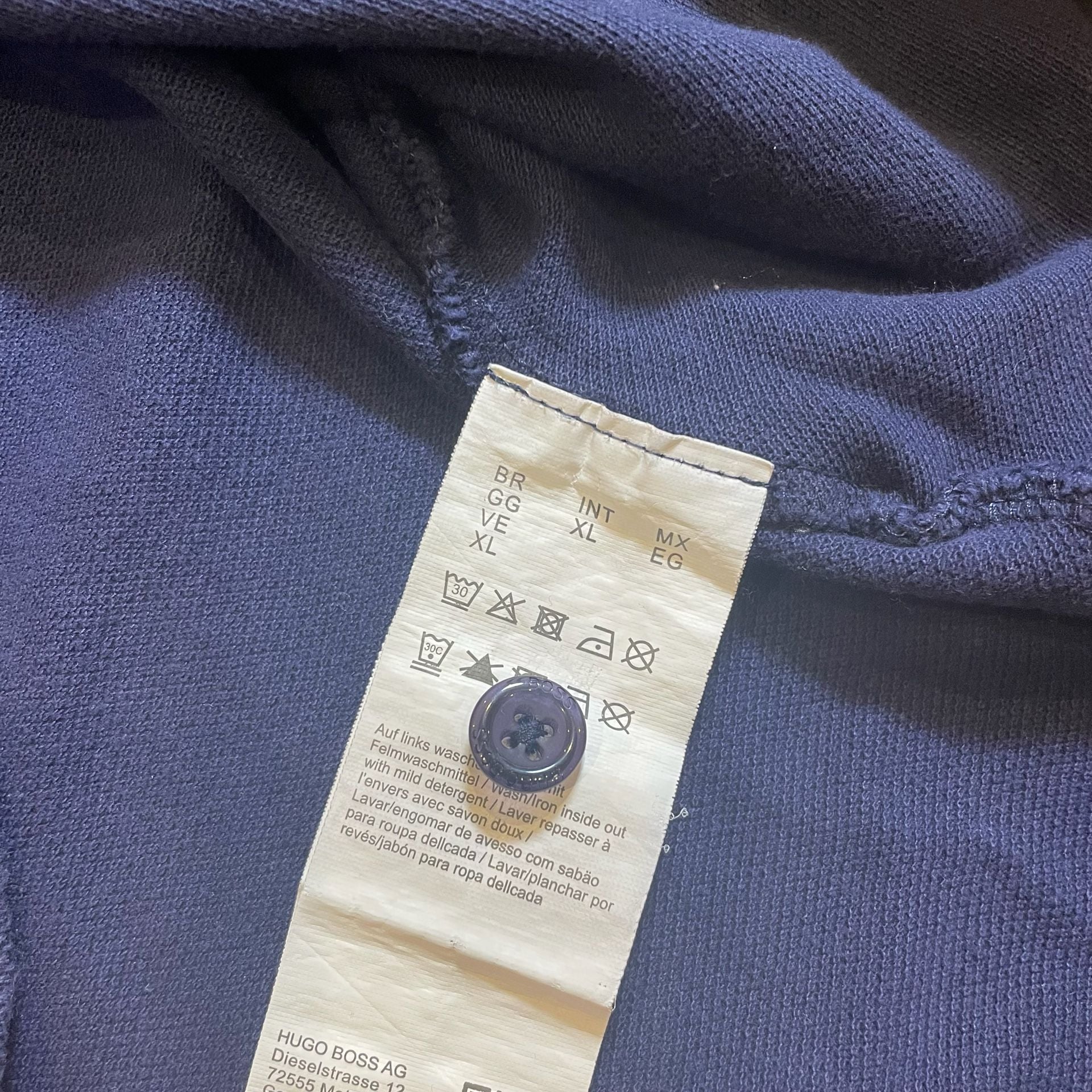 Hugo Boss Paddy Polo Navy Blue with Tipped Contrast Collar XL 7