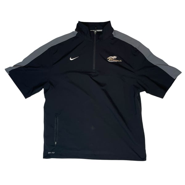 Nike Dri-FIT 1/4 Zip Pullover PNCC Baseball Black Gray Mens M