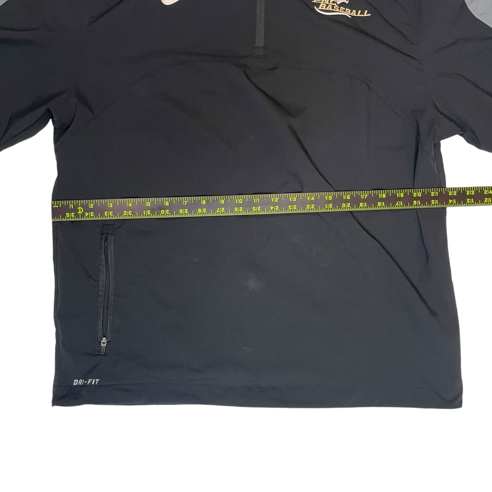 Nike Dri-FIT 1/4 Zip Pullover PNCC Baseball Black Gray Mens M 4