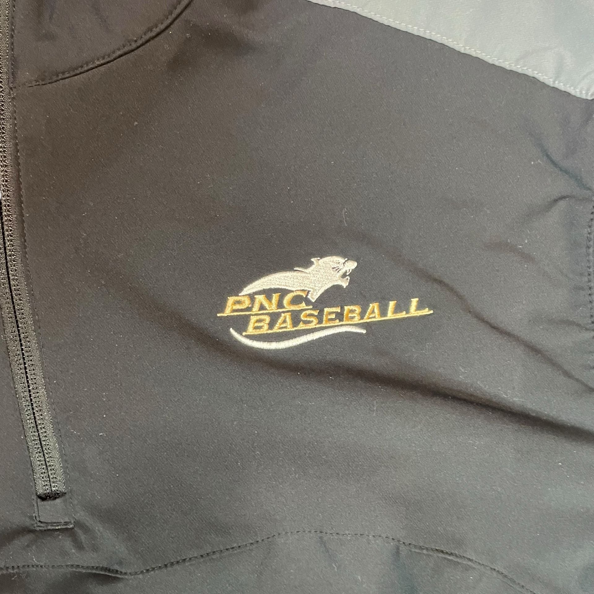 Nike Dri-FIT 1/4 Zip Pullover PNCC Baseball Black Gray Mens M 5
