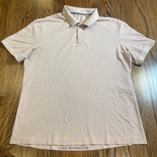 Lululemon Evolution Polo Shirt Practice Pink Short Sleeve Pique Golf Polo