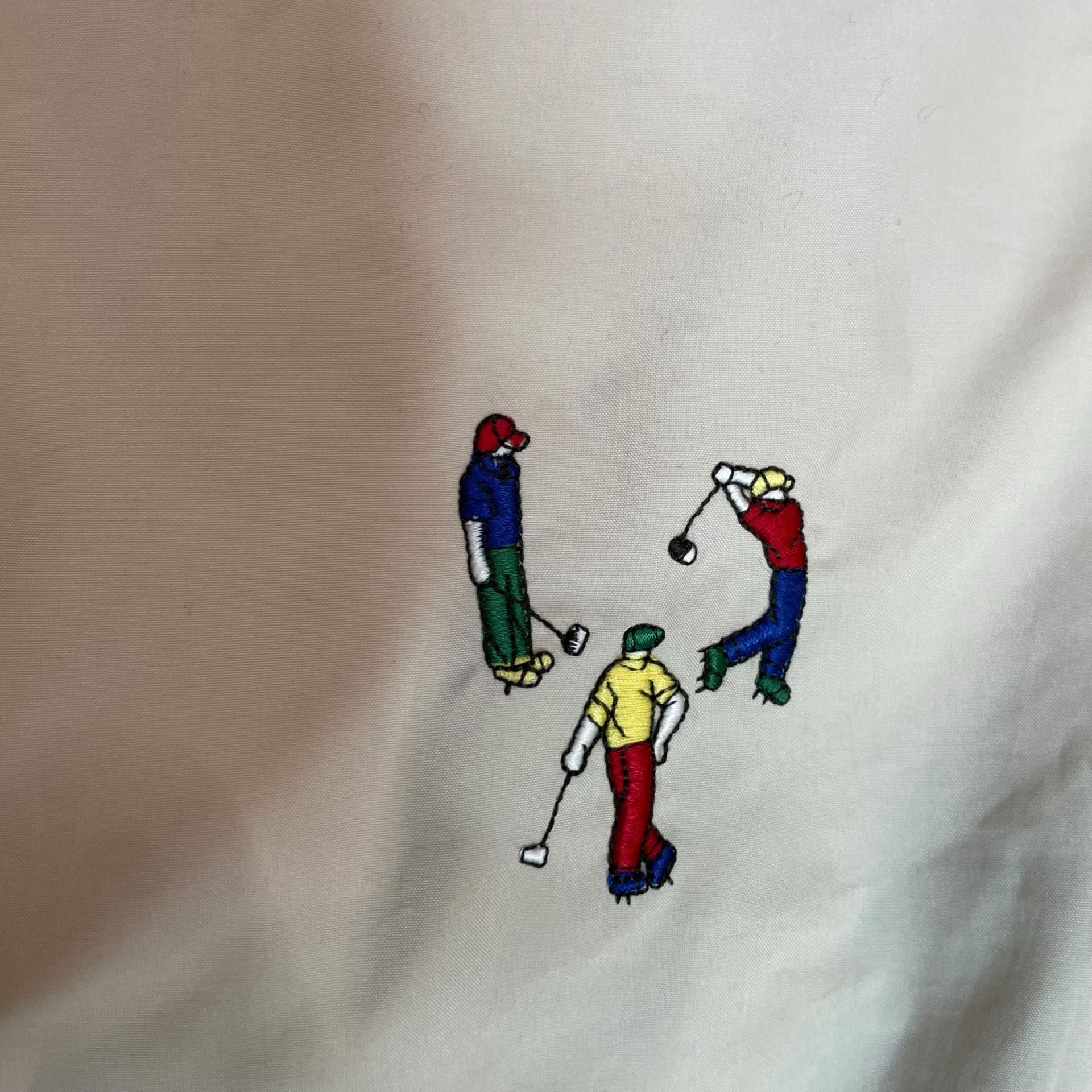 Pivot Rules Golf Pullover Windbreaker 1/4 Zip Cream XL Vintage 5