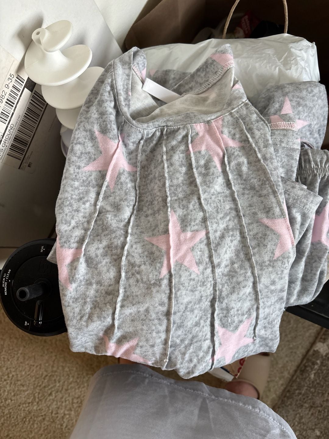 Star Pajama Set 2 Pieces Long Sleeve Ladies Pajamas Lounge Sleepwear with size L 1