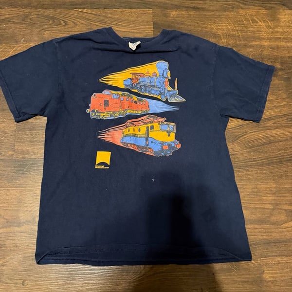 Vintage Cincinnati Museum Center Train Locomotive Graphic T-Shirt