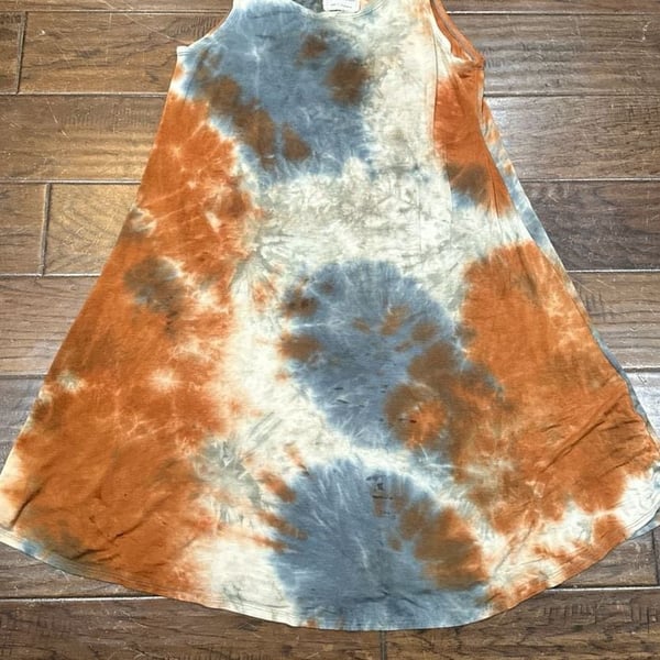 Simply Saguaro Tie-Dye Tank Swing Dress with Pockets