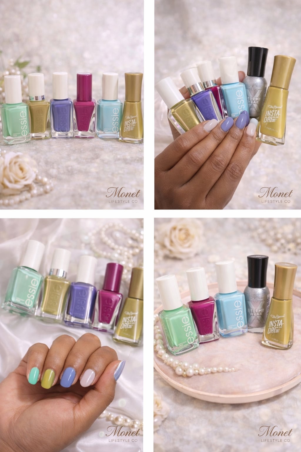 Assorted Nail Polish Bundle Set - Mixed Brands Essie Gel , Xtreme Wear, Sally’s 6