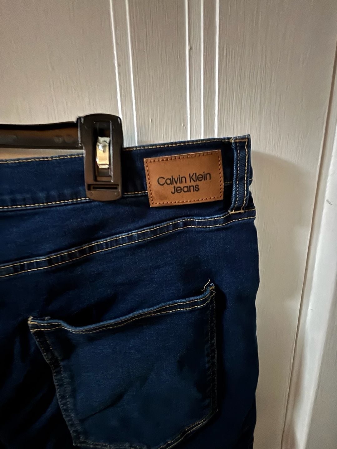 Calvin Klein Jeans Women's High Rise Dark Wash Utility Denim Shorts Size 32 7