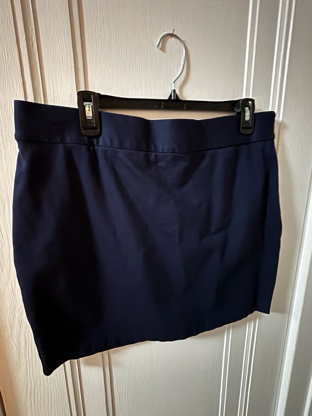 INC International Concepts Navy Blue Ponte Knit Mini Skirt - Size 16 2