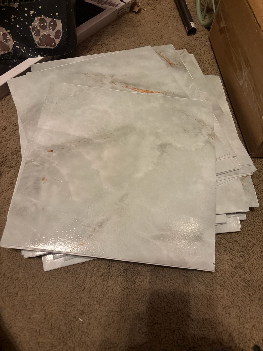 Spiareal Peel and Stick 12x12 Gray Marble Vinyl Floor Tiless (Pack of 12) 2