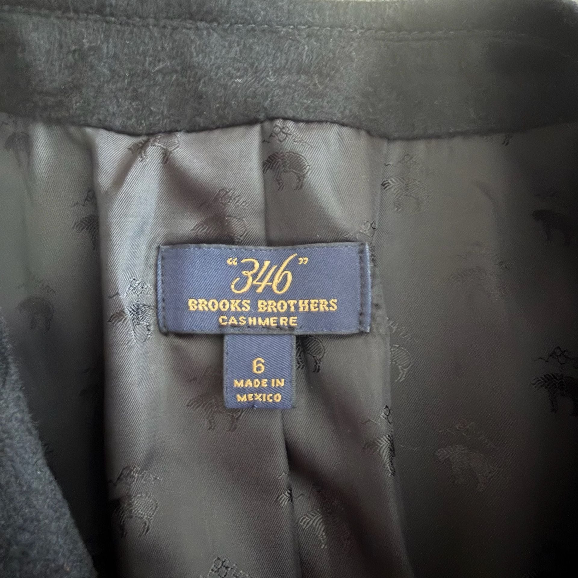 Women’s Brooks Brothers 346 100% Cashmere 2-Button Blazer Black Size 6
5