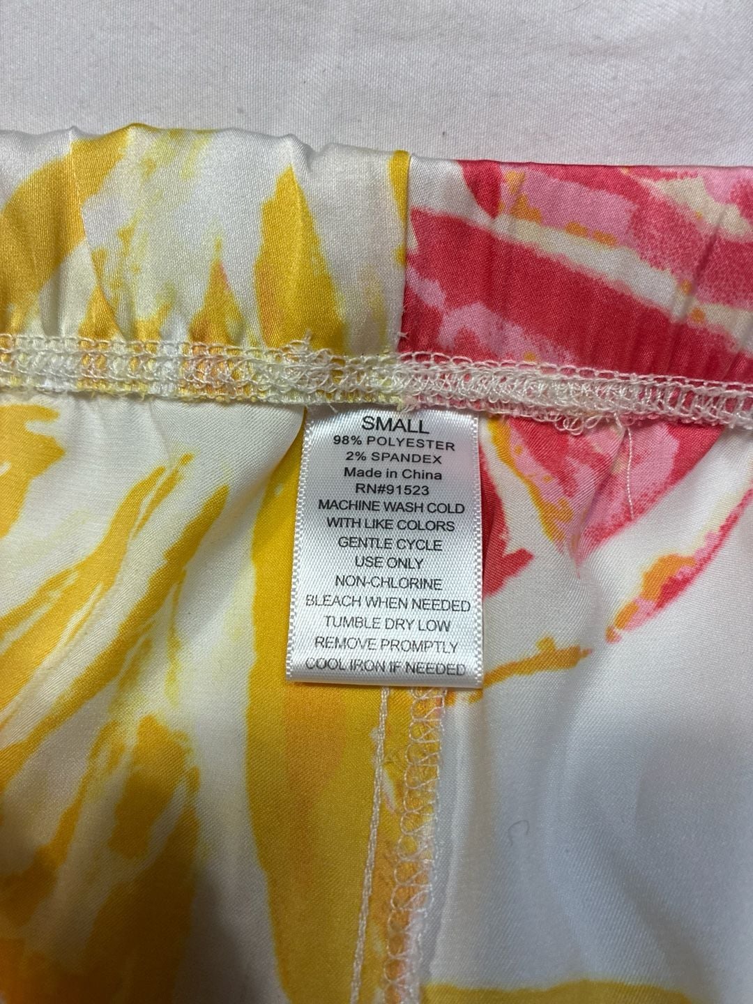 Jaclyn Satin Tropical Citrus Print Pajama Pants 4