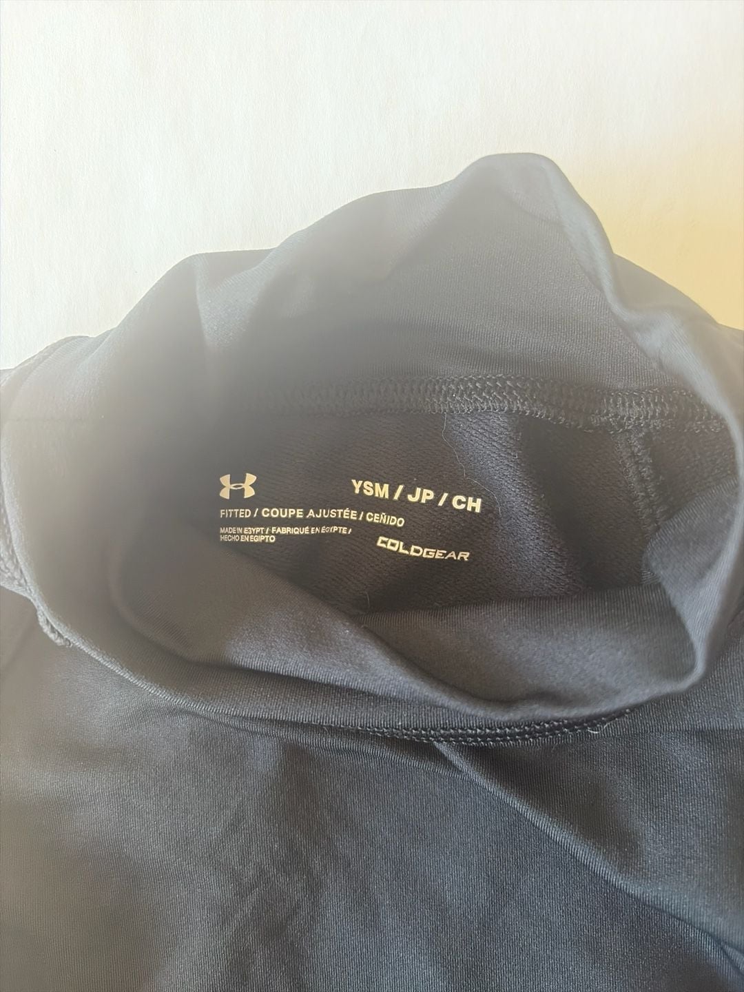 Under Armour Youth girls ColdGear Fitted Mock Neck Long Sleeve Base Layer - Black 3