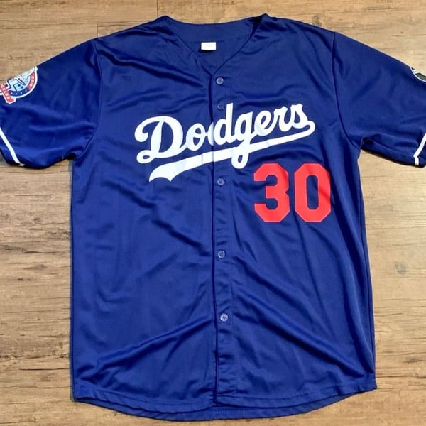 Los Angeles Dodgers Dave Roberts #30 2018 60th BMW Promotional Jersey Size M