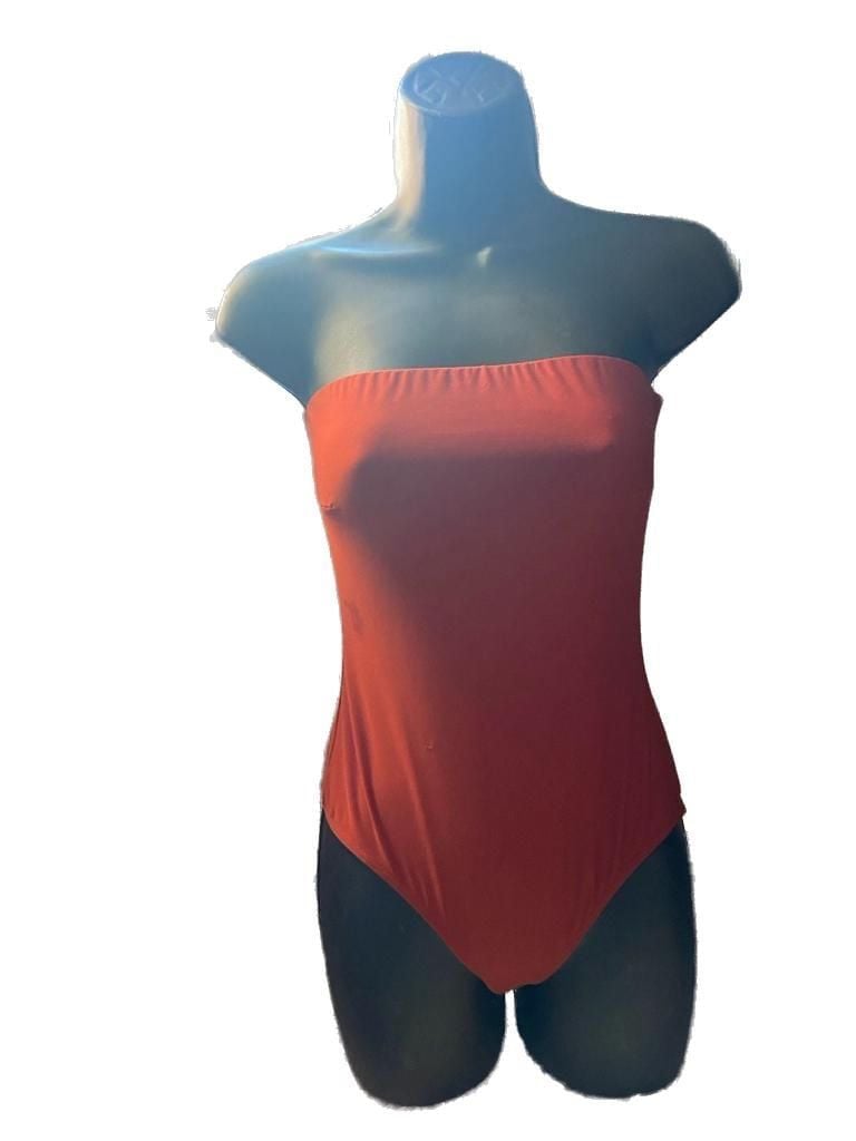 Fashion Nova Strapless Seamless Scoop Neck Bodysuit - Terracotta 2